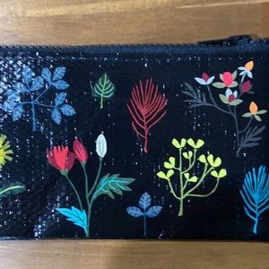 Recycled zipper pouch, Plant Study print, wallet, makeup bag ext. pencil bag
